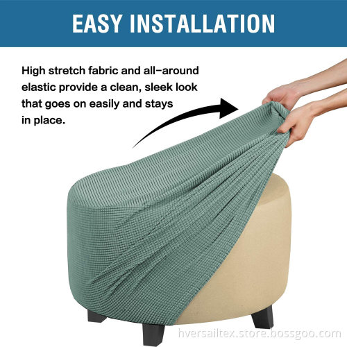 Round Moroccan Pouf Foot Stool Ottoman Cover